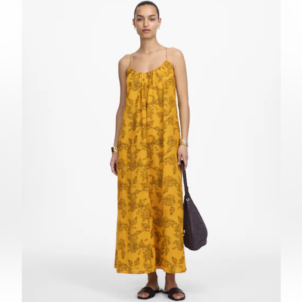 NWT Madewell U-Neck Crossback Maxi Dress in Pollen Paisley